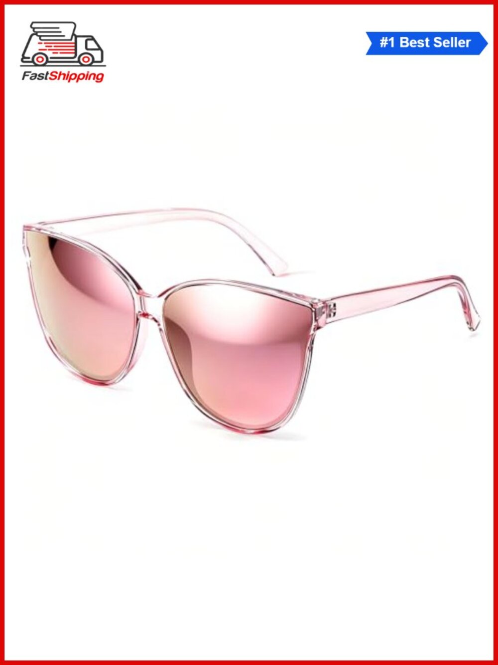 ✨ Oversize Cat Eye Polarized Sunglasses UV400 Protection Full Frame Adult
